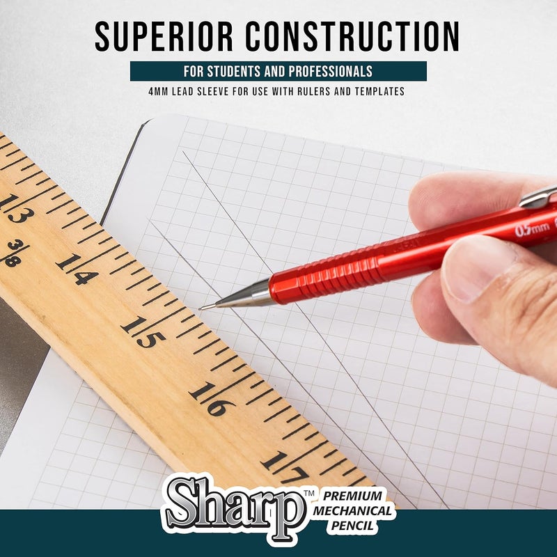 Pentel Sharp Mechanical Pencil, (0.3mm), Extra Fine Line, Brown Barrel, Pack of 4 (P203PF4E) - Image 3